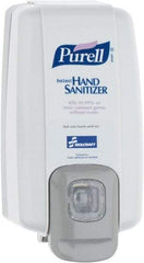 Ability One - 1000 mL Liquid Hand Sanitizer Dispenser - Plastic, Hanging, Gray - Exact Tool & Supply