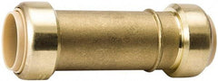 Value Collection - 3/4" Tube OD, 7/8 Standard Lead Free Brass Push-to-Connect Tube Union - Tube to Tube Connection, 200 Max psi, EPDM O-Ring - Exact Tool & Supply