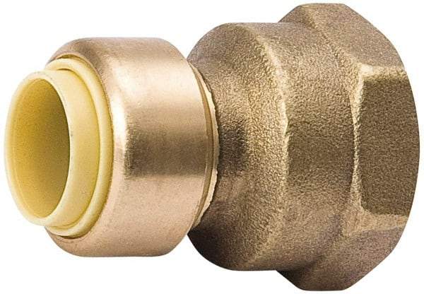Value Collection - 1/2 x 3/4" Tube OD, 7/8 Standard Lead Free Brass Push-to-Connect Tube Union - Tube to Tube Connection, 200 Max psi, EPDM O-Ring - Exact Tool & Supply