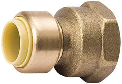Value Collection - 1/2 x 3/4" Tube OD, 7/8 Standard Lead Free Brass Push-to-Connect Tube Union - Tube to Tube Connection, 200 Max psi, EPDM O-Ring - Exact Tool & Supply