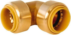 Value Collection - 1 x 3/4" Tube OD, 7/8 Standard Lead Free Brass Push-to-Connect Tube Union Elbow - Tube to Tube Connection, 200 Max psi, EPDM O-Ring - Exact Tool & Supply