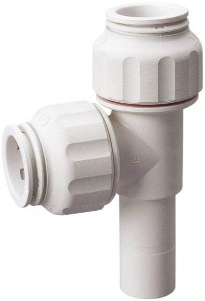 Value Collection - 1/2" OD, Polysulfone Push-to-Connect Plug-In Run Tee - 250 Max psi, 1/2" Stem Diam, White - Exact Tool & Supply