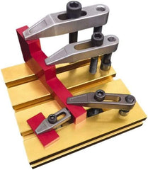 Mitee-Bite - M9.5 Stud, Stainless Steel, Plain Strap Clamp - 38.1mm Travel, 7" OAL x 1.4" Wide x 1.06" High, Tapered Nose - Exact Tool & Supply