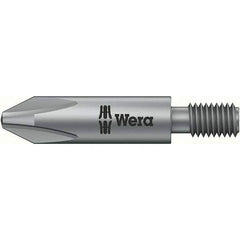 Wera - #2 Phillips Screwdriver Bit - M5 Drive, 2" OAL - Exact Tool & Supply