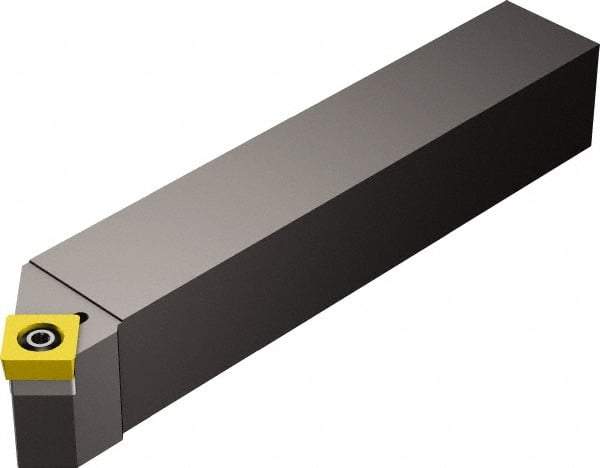 Sandvik Coromant - SSDCR/L, Left Hand Cut, 45° Lead Angle, 25mm Shank Height x 25mm Shank Width, Neutral Rake Indexable Turning Toolholder - 150.02mm OAL, SCMT 12 04 08, SCMT 432 Insert Compatibility, Series CoroTurn 107 - Exact Tool & Supply