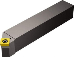 Sandvik Coromant - SSDCR/L, Left Hand Cut, 45° Lead Angle, 25mm Shank Height x 25mm Shank Width, Neutral Rake Indexable Turning Toolholder - 150.02mm OAL, SCMT 12 04 08, SCMT 432 Insert Compatibility, Series CoroTurn 107 - Exact Tool & Supply