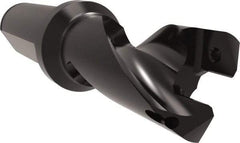 Allied Machine and Engineering - Series 24, 24 to 26mm Diam, 1" Diam Straight Shank with Flange, Helical Flute Spade Drill - 1-1/8" Max Depth, 2-17/32" Body Length, 4-13/16" OAL, Short Length, Through Coolant - Exact Tool & Supply