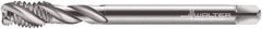 Value Collection - M12x1.75 Metric 3 Flute 6H Modified Bottoming Spiral Flute Tap - Cobalt, Bright Finish, 110mm OAL, Right Hand Flute, Right Hand Thread, Series 7056770 - Exact Tool & Supply