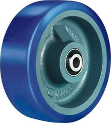 Hamilton - 6 Inch Diameter x 2 Inch Wide, Polyurethane on Cast Iron Caster Wheel - 960 Lb. Capacity, 2-1/4 Inch Hub Length, 3/4 Inch Axle Diameter, Tapered Roller Bearing - Exact Tool & Supply