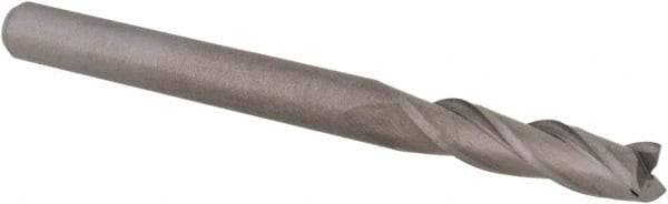 M.A. Ford - 1/8", 1/2" LOC, 1/8" Shank Diam, 1-1/2" OAL, 3 Flute, Solid Carbide Square End Mill - Single End, Uncoated, 30° Helix, Centercutting, Right Hand Cut, Right Hand Flute, Series 116 - Exact Tool & Supply