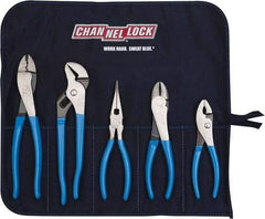 Channellock - 5 Piece Plier Set - Comes in Tool Roll - Exact Tool & Supply
