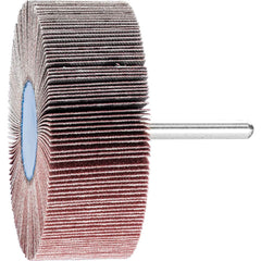 PFERD - Mounted Flap Wheels; Abrasive Type: Coated ; Outside Diameter (Inch): 3 ; Face Width (Inch): 1 ; Abrasive Material: Aluminum Oxide ; Grit: 180 ; Mounting Type: 1/4" Shank - Exact Tool & Supply