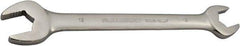 Paramount - 18mm x 19mm Standard Open End Wrench - 8-15/16" OAL, Double End, Full Polish Finish, 15° Head Angle - Exact Tool & Supply