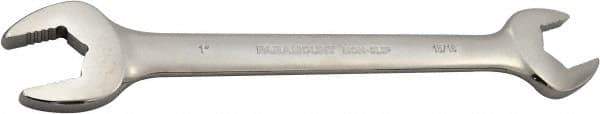 Paramount - 15/16" x 1" Standard Open End Wrench - 11-17/32" OAL, Double End, Full Polish Finish, 15° Head Angle - Exact Tool & Supply