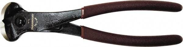 Paramount - 8" OAL, 11 AWG Capacity, End Cutting Pliers - 11/32" Jaw Length x 1-19/32" Jaw Width, Plastic Dipped Handle - Exact Tool & Supply