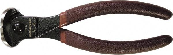Paramount - 7" OAL, 11 AWG Capacity, End Cutting Pliers - 11/32" Jaw Length x 1-5/8" Jaw Width, Plastic Dipped Handle - Exact Tool & Supply
