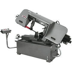 Jet - 12 x 20" Max Capacity, Semi-Automatic Variable Speed Pulley Horizontal Bandsaw - 82 to 262 SFPM Blade Speed, 460 Volts, 45°, 3 hp, 3 Phase - Exact Tool & Supply