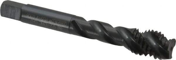 OSG - 1/2-13 UNC 3 Flute 2B Modified Bottoming Spiral Flute Tap - Vanadium High Speed Steel, Oxide Finish, 3-3/8" OAL, Right Hand Flute, Right Hand Thread, H7, Series 303 - Exact Tool & Supply