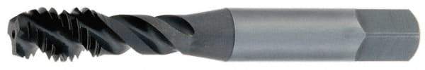 OSG - 1/2-20 UNF 3 Flute 3B Modified Bottoming Spiral Flute Tap - Vanadium High Speed Steel, TiN Finish, 3-3/8" OAL, Right Hand Flute, Right Hand Thread, H3, Series 303 - Exact Tool & Supply