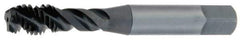 OSG - 1/2-20 UNF 3 Flute 3B Modified Bottoming Spiral Flute Tap - Vanadium High Speed Steel, TiN Finish, 3-3/8" OAL, Right Hand Flute, Right Hand Thread, H3, Series 303 - Exact Tool & Supply