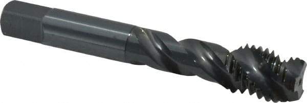 OSG - 5/8-11 UNC 3 Flute 2B Modified Bottoming Spiral Flute Tap - Vanadium High Speed Steel, Oxide Finish, 3-13/16" OAL, Right Hand Flute, Right Hand Thread, H5, Series 303 - Exact Tool & Supply