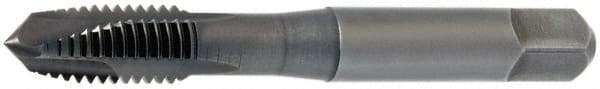 OSG - #4-48 UNC, 2 Flute, Oxide Finish, Powdered Metal Spiral Point Tap - Plug Chamfer, Right Hand Thread, 1-3/4" OAL, 7/16" Thread Length, 0.141" Shank Diam, 2B Class of Fit, Series 312NI - Exact Tool & Supply