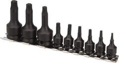 Paramount - 9 Piece 1/4 & 3/8" Drive Torx Bit Socket Set - T10 to T50 Torx - Exact Tool & Supply
