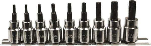 Paramount - 9 Piece 3/8" Drive Torx Bit Socket Set - T10 to T50 Torx - Exact Tool & Supply