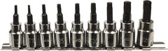 Paramount - 9 Piece 3/8" Drive Torx Bit Socket Set - T10 to T50 Torx - Exact Tool & Supply