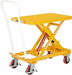 Vestil - 400 Lb Capacity Manual Scissor Elevating Cart - 13-3/4" to 30-3/8" Lift Height, 32" Platform Length x 20" Platform Width - Exact Tool & Supply