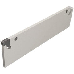 Iscar - 0.59" Blade Height, 1.65mm Blade Width, 58mm OAL, Neutral Cut, Single End Indexable Cut-Off Blade - 11.5mm Max Depth of Cut, TGFH Blade, Tang-Grip Series - Exact Tool & Supply