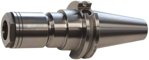 Accupro - 3/64" to 1/4" Capacity, 3" Projection, CAT40 Taper Shank, DA300 Collet Chuck - 0.0002" TIR, Through-Spindle & DIN Flange Coolant - Exact Tool & Supply
