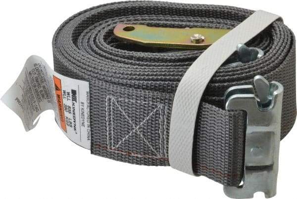 Kinedyne - 16' Long x 2" Wide, 835 Lb Basket Capacity, 1 Ply, Polyester Web Sling - Gray - Exact Tool & Supply