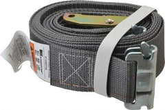 Kinedyne - 16' Long x 2" Wide, 835 Lb Basket Capacity, 1 Ply, Polyester Web Sling - Gray - Exact Tool & Supply
