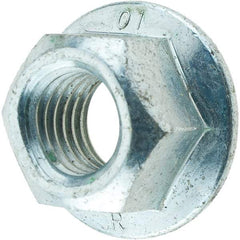 Value Collection - M10x1.50, 21mm Flange Diam, 11.5mm High, 15mm Across Flats, Flange Nut - Zinc Finish - Exact Tool & Supply