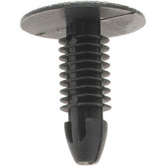 Value Collection - 11mm Hole Diam, Ratchet Shank, Nylon Panel Rivet - 20mm Length Under Head, 11mm Material Thickness - Exact Tool & Supply