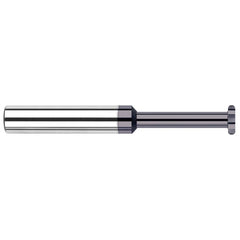 Harvey Tool - 1/4" Cut Diam, 1/32" Cut Width, 1/4" Shank, Straight-Tooth Woodruff Keyseat Cutter - Exact Tool & Supply