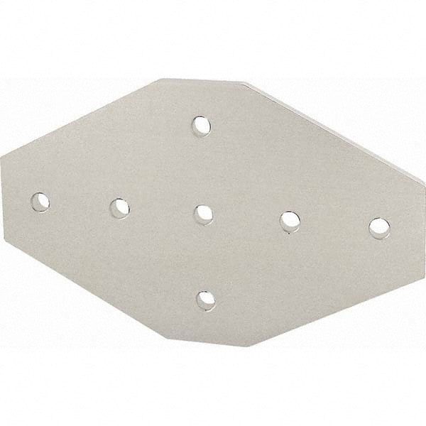 80/20 Inc. - 7-1/2" Wide x 4-1/2" High x 1/4" Long Open Shelving Joining Plate - Exact Tool & Supply