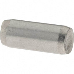 Value Collection - 5mm Diam x 12mm Pin Length 416 Stainless Steel Precision Dowel Pin - C 36-42 Hardness, 1 Beveled & 1 Rounded End - Exact Tool & Supply