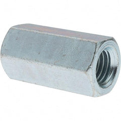 Value Collection - M14x2.00 Metric Coarse, 54mm OAL Steel Standard Coupling Nut - Zinc-Plated Finish, 28mm Width Across Flats - Exact Tool & Supply
