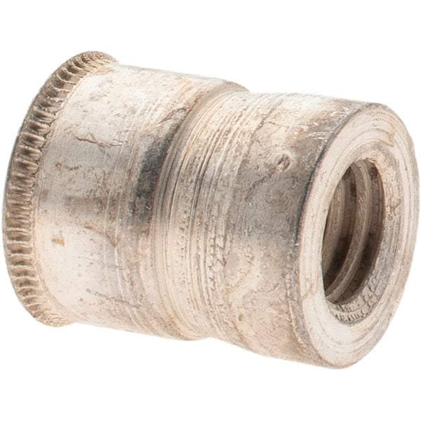 Value Collection - 5/16-18 UNC, Cadmium-Plated, Steel Knurled Rivet Nut Inserts - 0.03" to 0.09" Grip, 1/2" Drill Size, 0.528" Body Diam - Exact Tool & Supply