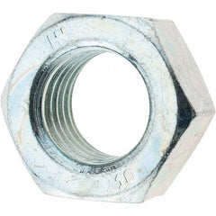 Value Collection - M16x2.00 Metric Coarse Steel Right Hand Hex Nut - 24mm Across Flats, 13mm High, Zinc-Plated Finish - Exact Tool & Supply