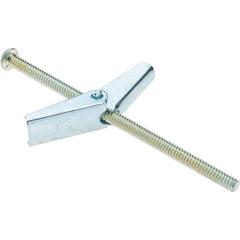 Value Collection - 3/16" Diam, 4" Long, Toggle Bolt Drywall & Hollow Wall Anchor - Steel, Use with Concrete/Masonry, Hollow Tile, Plaster & Wallboard - Exact Tool & Supply