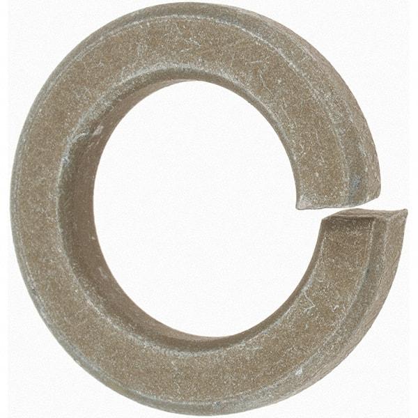 Value Collection - 7/8", 0.219" Thick Split Lock Washer - AISI 4037 Alloy Steel, Zinc Yellow Dichromate Finish, 0.878" Min ID, 0.894" Max ID, 1.459" Max OD - Exact Tool & Supply