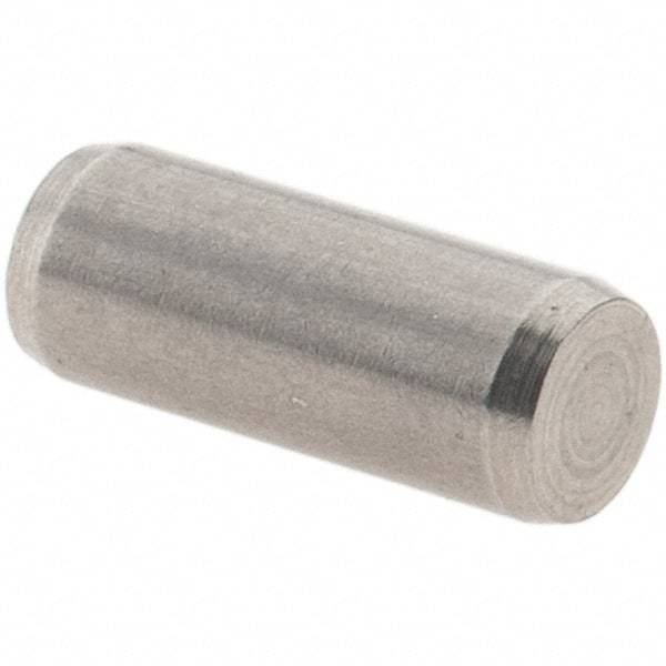 Value Collection - 4mm Diam x 10mm Pin Length 416 Stainless Steel Precision Dowel Pin - C 52-62 Hardness, 1 Beveled & 1 Rounded End - Exact Tool & Supply