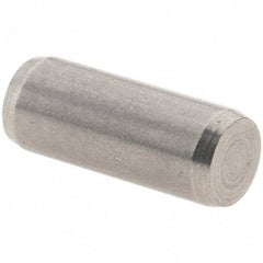 Value Collection - 4mm Diam x 10mm Pin Length 416 Stainless Steel Precision Dowel Pin - C 52-62 Hardness, 1 Beveled & 1 Rounded End - Exact Tool & Supply