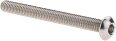 Value Collection - #10-32 UNF Hex Socket Drive, Button Screw - Grade 18.8 Stainless Steel, Fully Threaded, 2" Length Under Head - Exact Tool & Supply