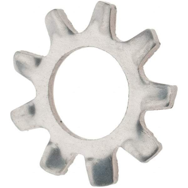 Value Collection - #10 Screw, 0.204" ID, Stainless Steel External Tooth Lock Washer - 0.41" OD, Grade 410 - Exact Tool & Supply