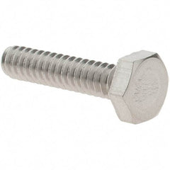Value Collection - #6-32 UNC, 5/8" Length Under Head Hex Drive Machine Screw - Hex Head, Grade 18-8 Stainless Steel, Uncoated, Without Washer - Exact Tool & Supply