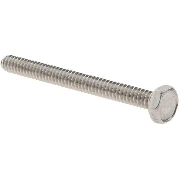 Value Collection - #6-32 UNC, 1-1/2" Length Under Head Hex Drive Machine Screw - Hex Head, Grade 18-8 Stainless Steel, Uncoated, Without Washer - Exact Tool & Supply